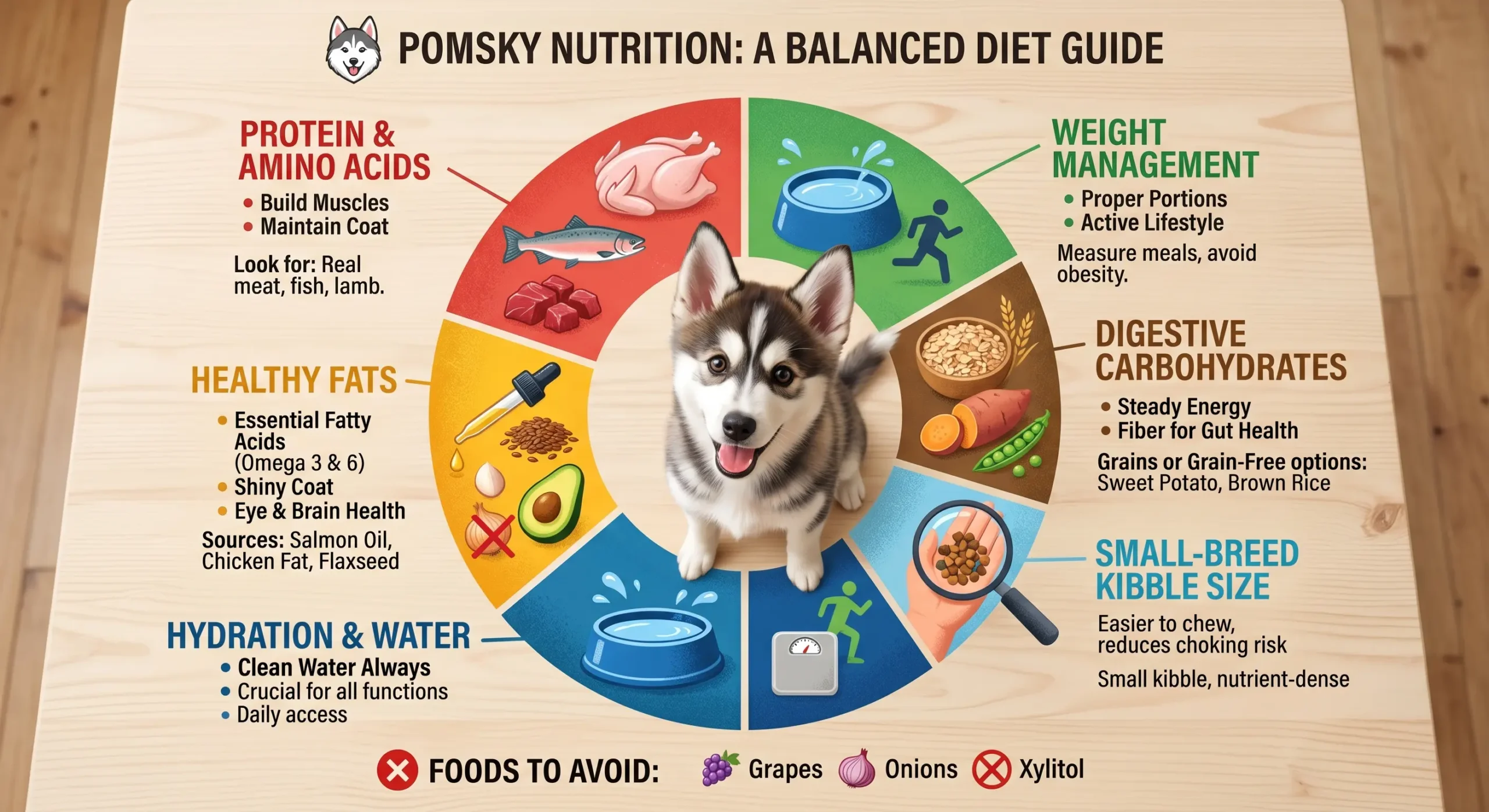 Balanced premium dog food bowl filled with high-quality ingredients