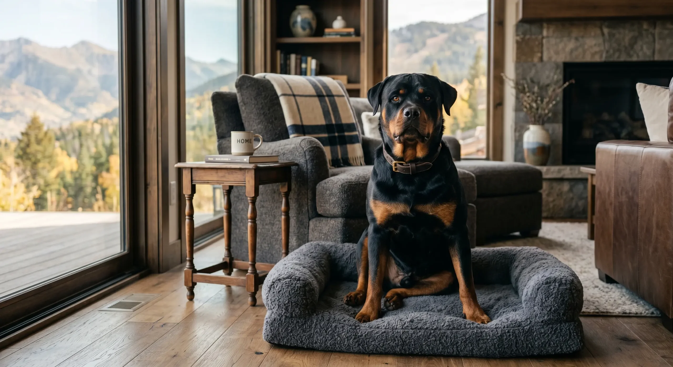 Happy Rottweiler outdoors