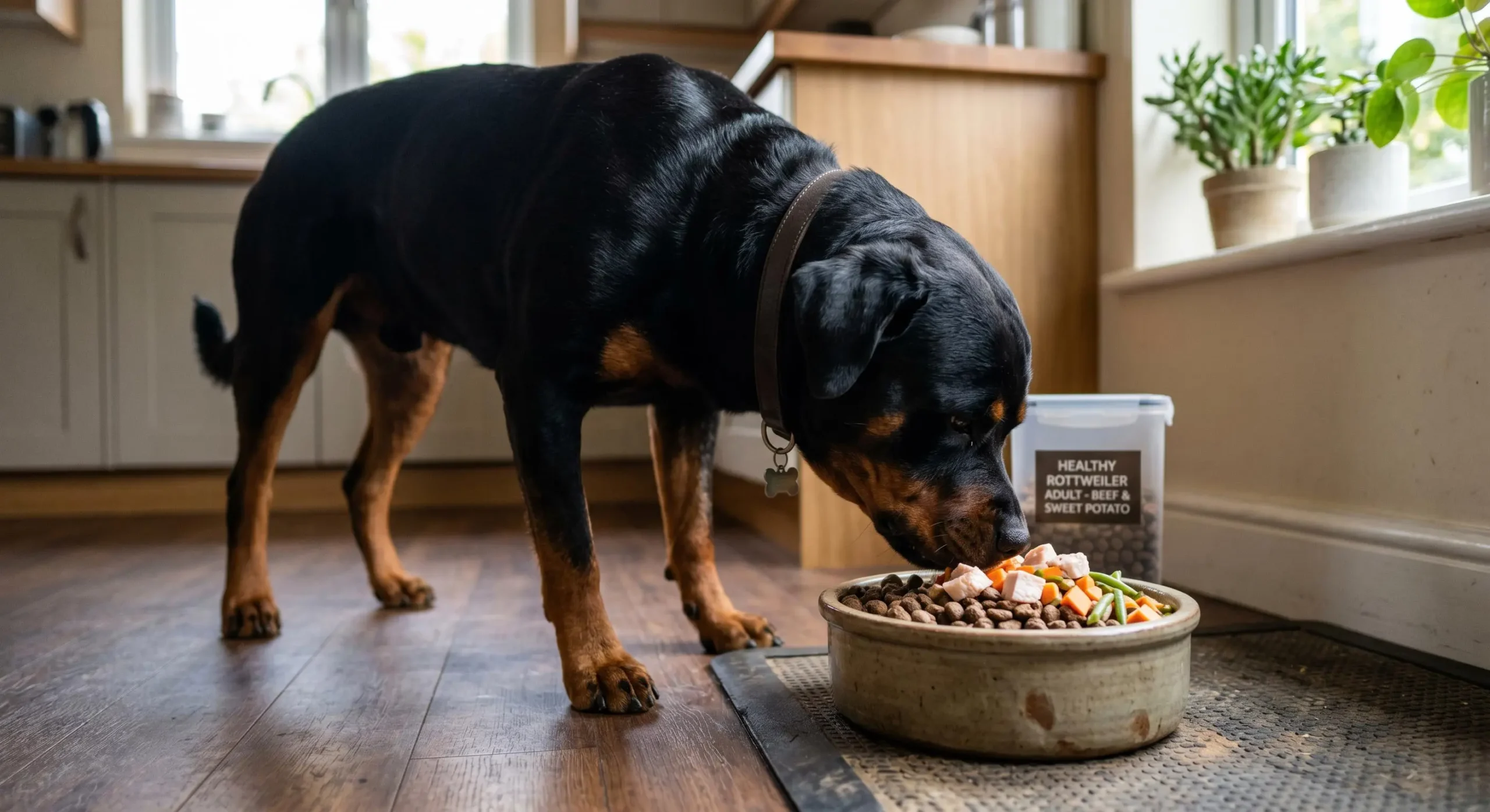 Rottweiler healthy nutrition bowl